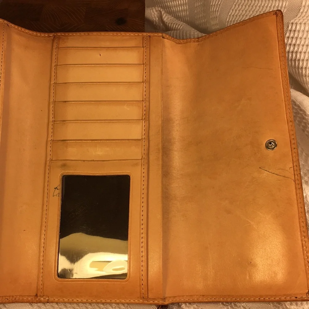 Coach leather/monogrammed canvas iconic wallet